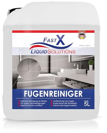 FAST X Fugenreiniger – Hochwirksame Fugenreinigung für Bad, Küche und Fliesen (5 Liter)