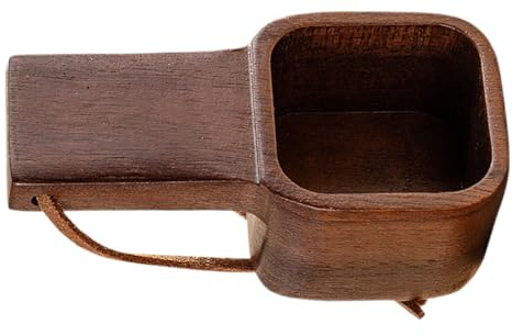 TOPBATHY Wooden Coffee Measuring Spoon Short Handle Walnut Wood Coffee Scoop for Ground and Flour Baking Cooking Spoon
