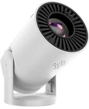 Mini projector, Projector WiFi6 and BT5.2, Portable projector 4K supports Android 11.0, 180° rotatable, Automatic keystone correction, 130-inch display and 50% zoom, Outdoor projector (new upgrade