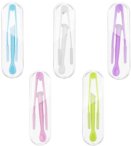 Pinzette per Lenti a Contatto,5 pezzi Pinzette e Ventosa Lenti a Contatto,Inseritore per Lenti Contatto,Strumenti di Rimozione Lenti Contatto,per Viaggi Attività all'Aperto