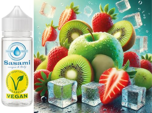 Kiwi Apple Frost - mela verde, fragola, kiwi ghiaccio aroma concentrato - vegano - Sasami - 100ml