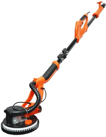 FANTASK 750W Trockenbauschleifer Deckenschleifer Staubsammelsystem, 800-1750 U/min Wandschleifmaschine mit LED-Licht &12 Schleifscheiben