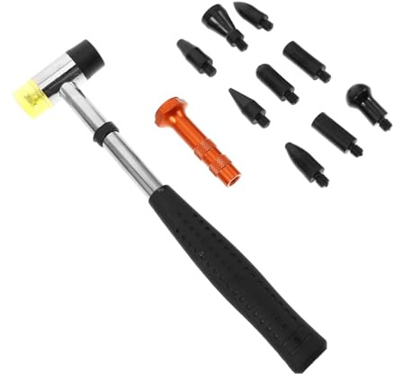 JECOMPRIS Ausbeulhammer Satz mit Vielseitigen Aufsätzen Lackschadenfreies Dellenwerkzeug für Auto Robustes Reparaturset zur Schnellen Hagelschadenbeseitigung