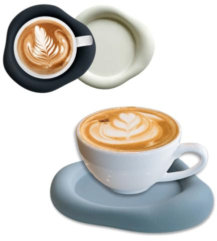 Set di 3 Sottobicchieri in silicone a forma di nuvola, Antiscivolo e resistenti al calore per bevande, Ideali per casa, Ufficio, Bar e ristorante – Design decorativo personalizzato