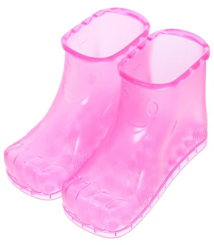 QUMIIRITY Scarpe Pediluvio Massaggianti Antiscivolo in Plastica Resistente per Uso Domestico e Viaggio Stivali Spa Piede per Circolazione e Relax Profondo Piccola Rosy