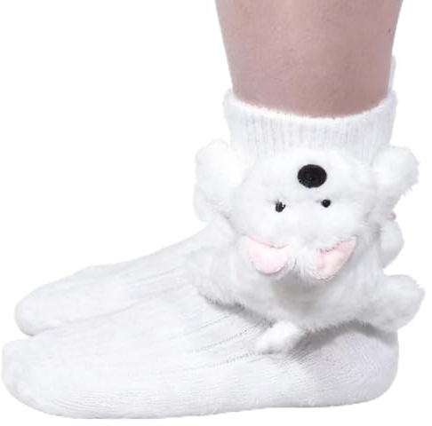 Himozoo Sengångare strumpor dam, 3D-djur stickade strumpor med söt sengångare design, varma gosiga strumpor för vinter, roliga julstrumpor presentidé för mor fru dotter flickvän, one size