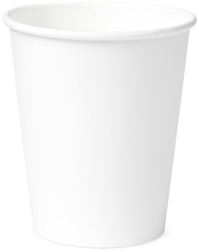 TG-GENT weiße Pappbecher 200ml - 200 Stück | Auslaufsichere Einwegbecher - Ideal für Heißgetränke wie Kaffee, Capuccino oder Tee |