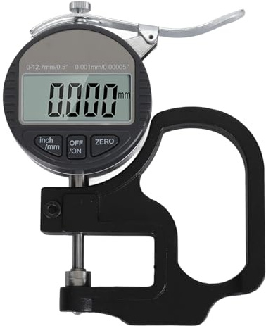 SUNGOOYUE Micromètre Précis de Jauge D'épaisseur de Précision Numérique pour Mesurer le Papier et le Cuir avec écran LCD Métrique en Pouces pour les Artisans et les Bricoleurs