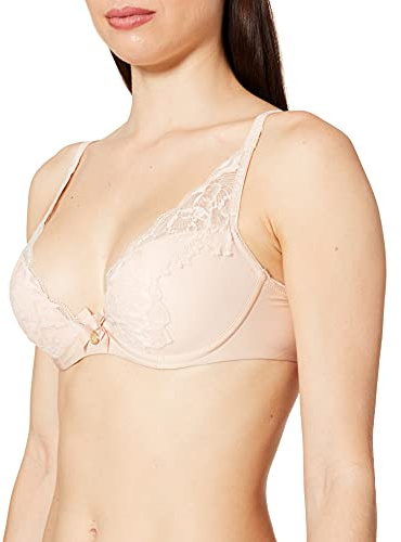 Chantelle ORANGERIE, Tief Ausgeschnittener T-Shirt-BH, Damen Unterwäsche, 70D, Peau Rose
