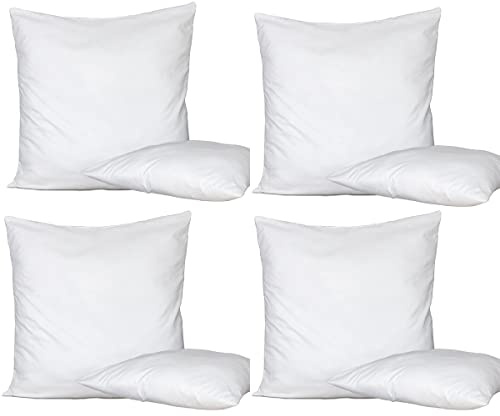 Bed Store® Set 4 pezzi anima imbottitura anallergica per cuscini divano, poltrona, letto da rivestire in quattro misure (40 X 40)