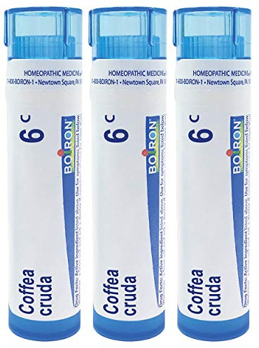 Boiron Coffea Cruda 6c Homeopathic Medicine for Sleeplessness with Mental hyperactivity - Pack of 3 (240 Pellets)