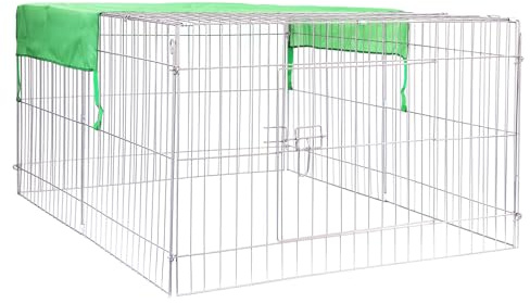 Recinto per piccoli animali 122 x 95 x 58 cm con telo parasole recinzione per conigli e lepri