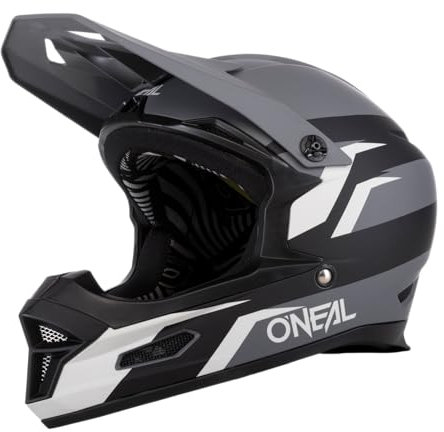 O'NEAL | Mountainbike-Helm | MTB Downhill | Robustes ABS, Ventilationsöffnungen für Luftstrom & Kühlung, ABS Außenschale | Fury Helmet Stage | Erwachsene | Grau Schwarz | Größe XS