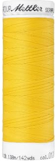 Mettler Nähfaden, Gelb, 130 m, Polyester, 100% PTT, Dehnung ca. 65%, Nadelstärke 70-80, Hoch elastisch für dehnbare Stoffe