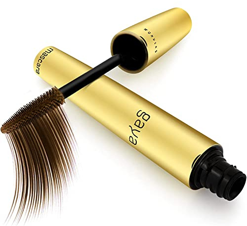Gaya Cosmetics Vegan Wimperntusche Mascara - Wimpernverlängerung für Augen Schminken zur visuellen Verlängerung Natürlicher Wimpern (Brown Braun)