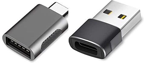 HORJOR Adaptateur USB 3.0 vers USB C, Adaptateur OTG USB C mâle vers USB A Femelle, Thunderbolt 3 vers USB 3.1/3.0/2.0 & Hoppac Adaptateur USB C Femelle vers USB Mâle, Adaptateur pour iPhone 12/13