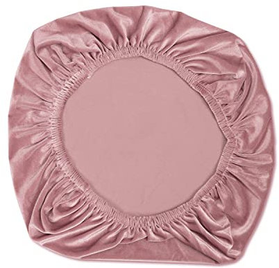 Yikko Funda de silla de terciopelo de spandex, elástica, 37,6-50,4 cm, giratoria para oficina, funda de cojín suave, lavable a máquina, protección, hogar, comedor, bar, boda, decoración (rosa jadera)