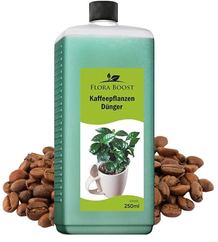 Konfitee Kaffee Pflanzen Dünger Flora Boost 250ml I Für bis zu 50L Gießwasser I Dünger für Kaffeesträucher I Flüssiger Blatt- & Wurzeldünger I 100% natürlicher Pflanzendünger