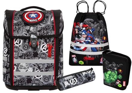 McNeill Perfecto Schulranzen-Set 5tlg Marvel-Avengers
