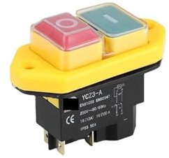 Not-Aus-Schalter Elektromagnetischer Schalter, 4/5-polig, 110 V, 220 V, EIN-AUS, kurzzeitiger Reset-Druckknopf mit Abdeckung, IP55, wasserdicht, YCZ3-C, ersetzt KJD17 Not-Aus-Taster ( Color : YCZ3-A ,