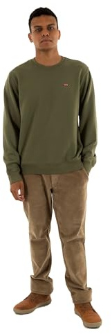Levi's Men's The Original Hm Crew Sweatshirt, Moss Olive 0908736, Medium