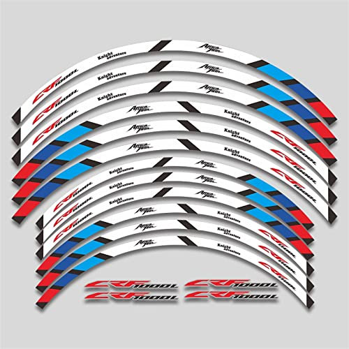YESKIT Modifizierte dekorative Aufkleber Motorradreifen Radaufkleber Reflexstreifen Aufkleber Rennfolie Für CRF1000L Für Africa Twin Crf 1000 L (Color : 2)
