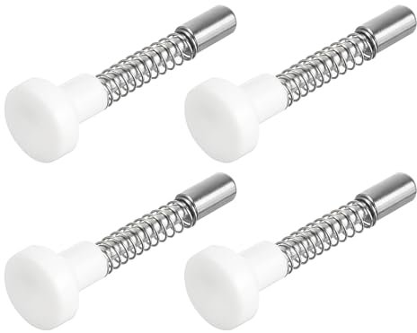 QUARKZMAN Cierres de Émbolo, Pasador de Resorte de Perno Cargado por Resorte de Acero de 6x45mm/0.24x1.77 Pulgadas para Puertas de Muebles Y Camas, 4 Unidades