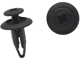 A ABSOPRO Remaches de Plástico para Automóviles 6mm Tira De Sellado Clip De Parachoques Negro (Juego de 20)