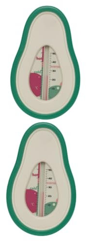 Abaodam 2stücke Schwimmendes Avocado Babythermometer Für Badewanne Sicherer Temperaturmesser Für Spielzeug Für Spaß Beim Baden Aus Hochwertigem Gesundheitlich Unbedenklich Mit