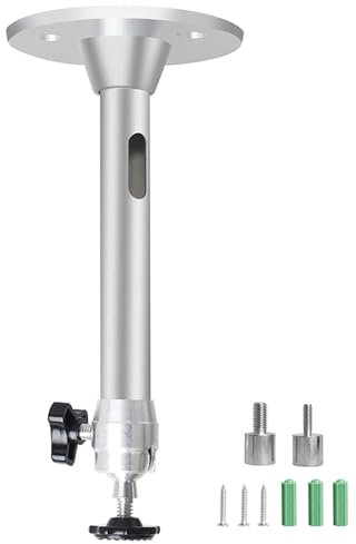 SZPENGC Mini Ceiling Wall Projector Mount Stand Compatible with QKK, DR.J, DBPOWER, Anker, VANKYO, AAXA, Jinhoo, PVO, TMY, AuKing, and Most Other Mini Projector, Silver
