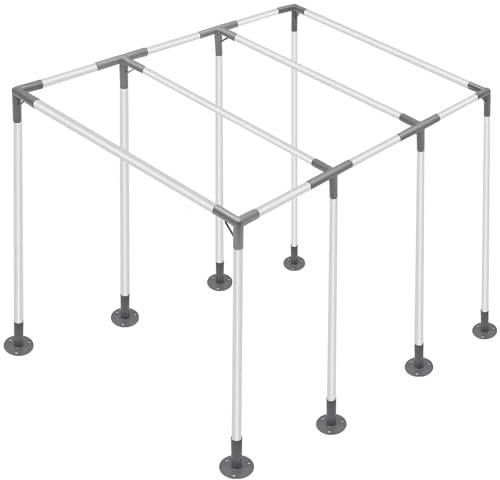 ICITYWALL 8 Leg Carport Kits，Slant Roof Canopy Fitting Kit with 1-3/8 ID, Galvanized Steel Carport Connectors, shed Frame kit DIY Project