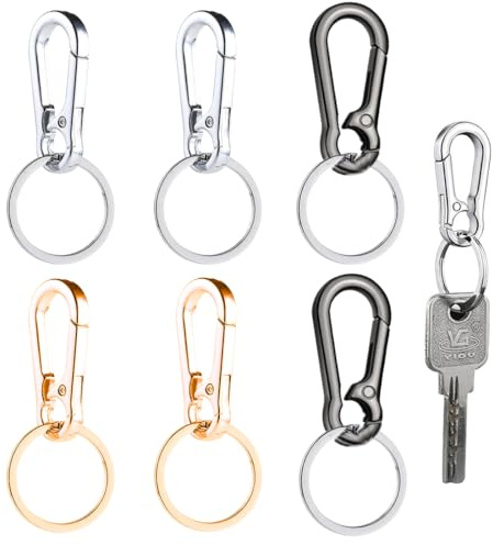 XPEX 6 Piezas Mosqueton Llavero Keychain Llavero Mosqueton Mosquetones Para Llaveros Llavero De Metal Con Mosquetón Para Llavero Organizador De Gancho Para Unisex