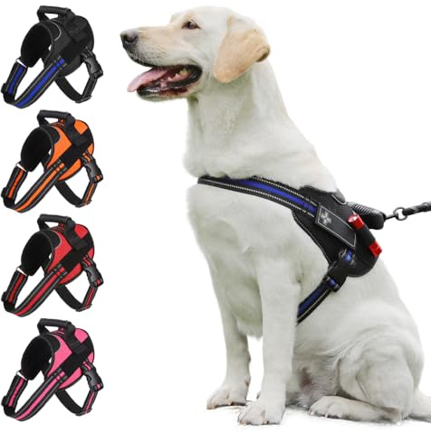 PETSOSTEP No Pull Dog Harness for Small Dogs, Breathable Adjustable Pet Vest Premium Dog Harness with Reflective OXFORD Cloth and Easy Control Handle for Training or Walking