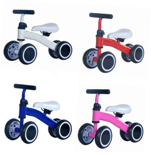 KOMBIUDA Laufrad für Walker mit Balance Stroller Lernspielzeug zum Laufen Auto Spielzeug zum Draufsitzen für Junge Mädchen Weiß Hergestellt aus Hochwertigem Material