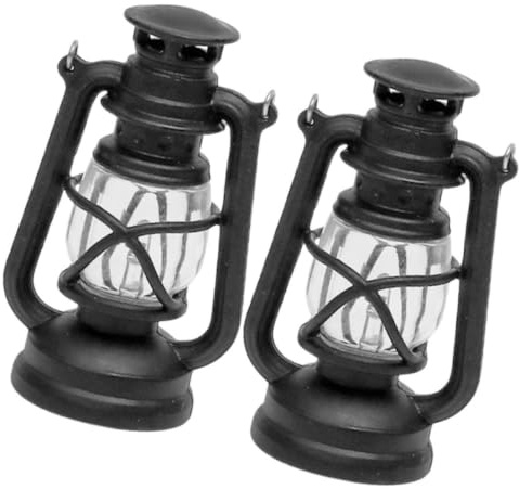 VICASKY 2stücke Miniatur Retro Kerosinlampen Für Puppenhäuser Dekorative Leuchten Batterie Für Kreative -projekte Und Stimmungsvolle Beleuchtung Miniaturszenen