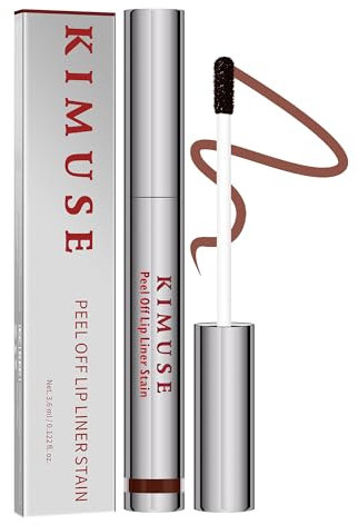 KIMUSE Peel Off Lip Liner Stain, Lip Tint Stain Peel Off Long Lasting, Waterproof, Liptint Peel Off, Highly Pigmented Color, Matte Finish Lipstick Lipstain