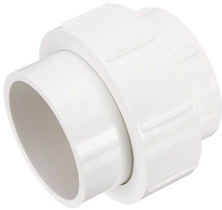 QUARKZMAN 2.5 Union PVC Raccord De Tuyau (Embout x Embout) Raccord PVC Union Adaptateur Schedule 40, Joint Torique EPDM, Blanc