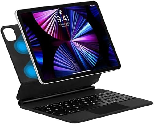 flowshow Keyboard Case for iPad mini 7(2024) & Mini 6 8.3 inch 2021 Mini A17 Pro 7th/6th Generation 8.3 Touchpad Keyboard with 7 Color Backlit, Wireless Slim Rugged Folio with Trackpad (Black)
