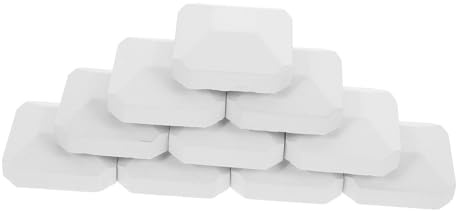 OUNONA 10pcs Cordierite Briquettes for Grilling 2x2 Inch Bbq Grill Briquettes Replacement Compatible with Turbo and General Gas Grills Suitable for Outdoor Barbecue and Fireplace Use