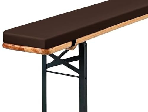 Cuscino per panca da esterno resistente alle intemperie 200x40x5cm, per sedie da interno ed esterno, in schiuma ad alta densità, antiscivolo, fodera lavabile, per tavolo da birra e set da fe