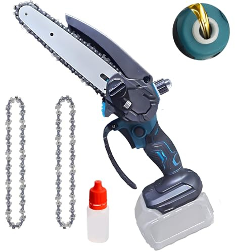 Mini Kettensäge für Makita 18V Akku, Akku Kettensäge 6 Zoll mit 800W Bürstenloser Motor, Akku Säge mit Automatischer Öler, Handkettensäge für Gartenscheren Astschere Holzschneidenz (ohne Akku)