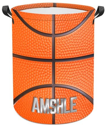Custom Basketball Waschkörbe Personalisierte Basketball Waschkörbe Hamper mit Namen Nummer Faltbare wasserdichte schmutzige Kleidung Hamper Klappbare Aufbewahrungskorb Spielzeug Organizer