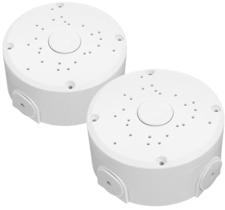 Angoily 2pcs Hemisphere Bracket for Outdoor Security Camera Box Cord Cover Weatherproof Wire Holder Ceiling Mounted Camera Cover Cable Tidy for Extension Cords