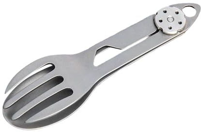 Titanium Spork,2-i-1 Hopkombination Vikbar Sked Och Gaffel För Picknick | Portabelt Friluftsbestick för Vandring Friluftsliv Picknick Backpacking Resor