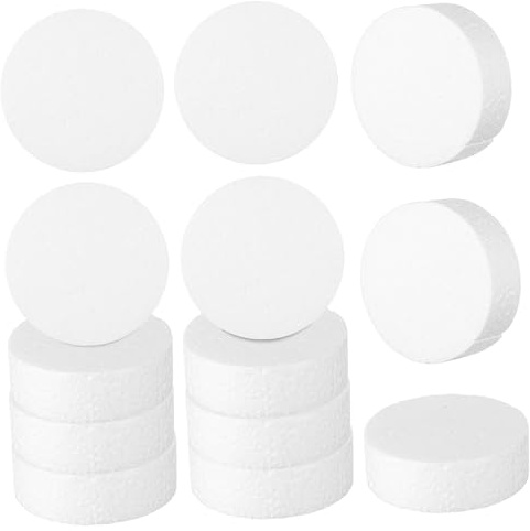 Zerodeko 18 piezas Unidades Discos Redondos de Espuma para Manualidades Ligeras de Espuma Moldeable para Decoración de Tartas para Pintar y Modelar Proyectos Creativos