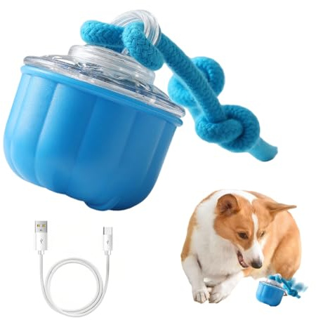 DONGKER Palla Interattiva per Cani, Giocattolo Interattivo per Cani e Gatti, Palla Elettrica Intelligente con Direzione Casuale e Corda per l'Addestramento di Cane e Gatti di Piccola e Media Taglia