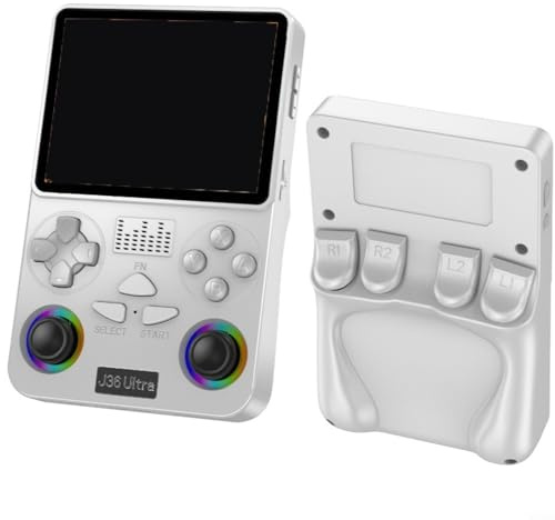 NINMORTH Consola de juegos portátil retro con multijugador WiFi, pantalla a color de 4.3 pulgadas, dispositivo portátil de juegos para niños y adultos (blanco)