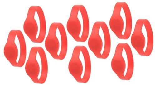 Aramox Lot de 10 Bracelets en Silicone 125 KHz pour Contrôle d'accès TK4100 en Lecture Seule IP68 étanche 65 Mm pour Piscine, Salle de Sport, Sauna, Utilisation d'entrée