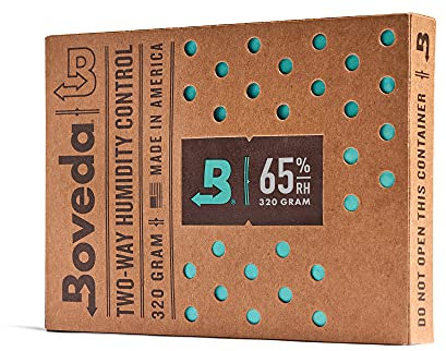 Boveda für Zigarren/Tabak | 2-Wege-Feuchtigkeitsregulierung mit 65% relativer Feuchtigkeit | Größe 320 für bis zu 100 Zigarren | patentierte Technologie für Zigarren-Humidore | 1 Stück