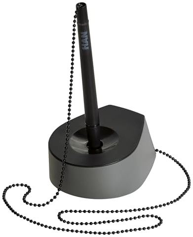 HAN Salsa 1770-39 Porte-stylo à bille élégant avec chaîne en métal robuste pour un bureau organisé moderne Noir/gris foncé